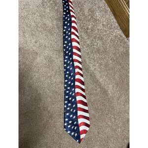 American Flag Mens Neck Tie Steven Harris USA Patriotic Tie‎ Hand Made Polyester